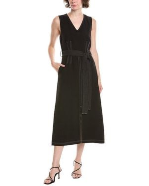 Endless Rose Stitch Midi Dress - Black