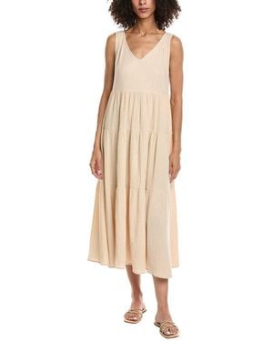 O.P.T Caara Vale Tiered Gauze Midi Dress - Natural
