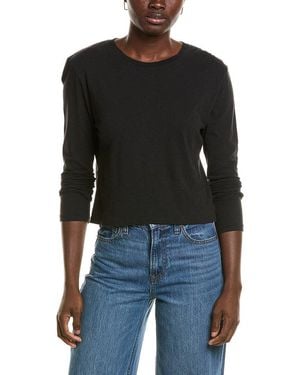 Amo Denim Amo Babe Linen-Blend T-Shirt - Black