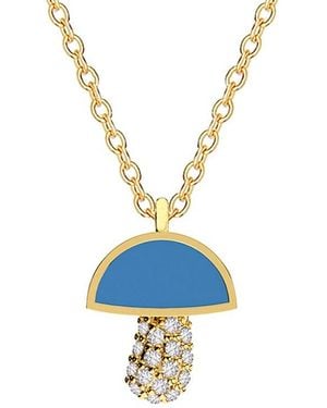 Gabi Rielle 14k Over Silver Turquoise Agate Cz Stackable Necklace - Blue