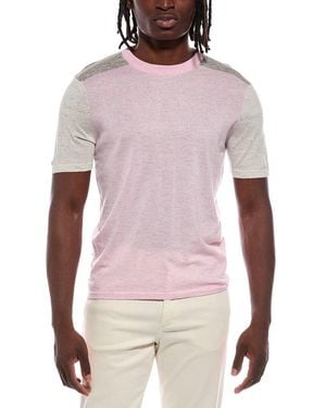 Autumn Cashmere Colourblock Crewneck T-Shirt - Red