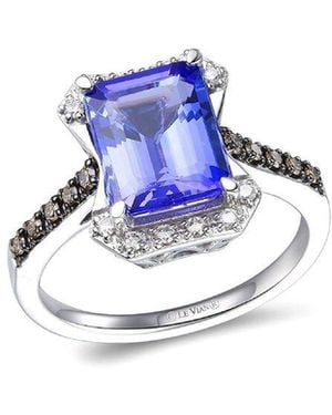 Le Vian Le Vian 14K 2.01 Ct. Tw. Diamond & Tanzanite Eternity Ring - Blue