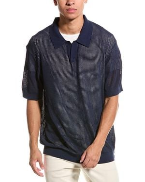 Todd Synder X Champion Mesh Polo Shirt - Blue