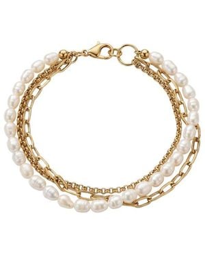 Liv Oliver 18K Plated 46085Mm Pearl Bracelet - Metallic