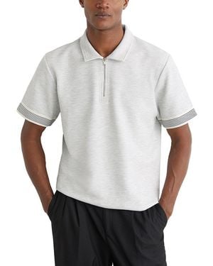 Reiss Bruno Half Zip Tape - White