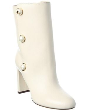 Jimmy Choo Rina 85 Leather Boot - White