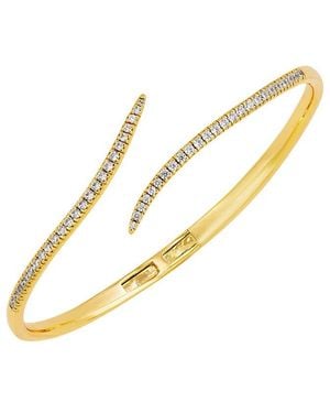 Savvy Cie 14K Plated Cz Bangle Bracelet - Metallic