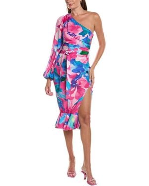 Hemant & Nandita One-Shoulder Midi Dress - White