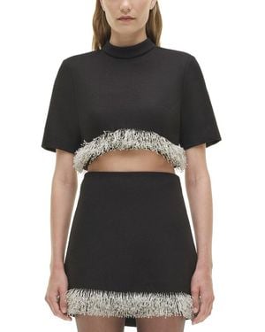 Jonathan Simkhai Jalen Cropped Top - Black
