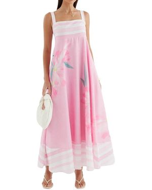 LOEY Printed Maxi Dress - Pink