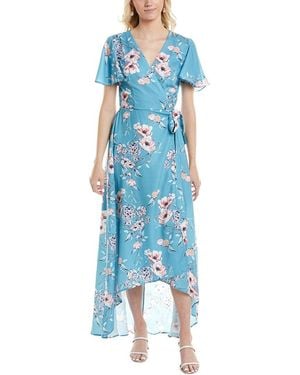Marion Wrap Dress - Blue