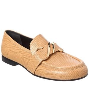 Proenza Schouler Monogram Plaque Leather Loafer - Natural