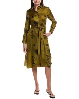 Max Mara Jadi Silk Midi Dress - Green