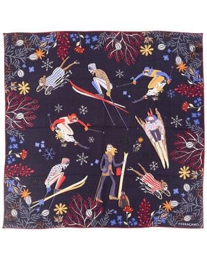 Ferragamo Silk Scarf - Blue