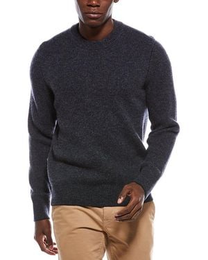 Vince Boiled Cashmere Thermal Crewneck Jumper - Blue