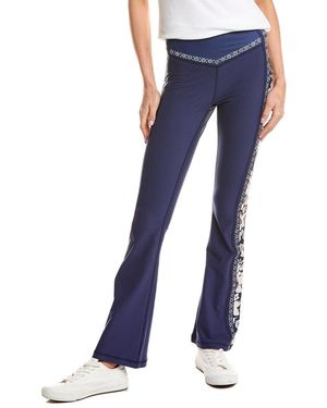 Johnny Was Bee Active High-Waist Sculpting Baby Bell Bottom Legging - Blue