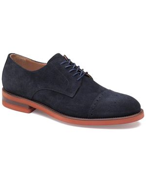 Johnston & Murphy Ashford Cap Toe Suede Oxford - Blue