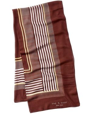 Rag & Bone Pinstripe Silk-Blend Scarf - Red