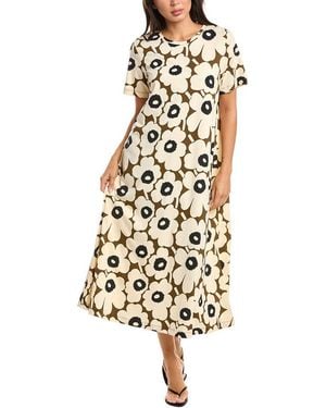 Marimekko Pisteinen Unikko Shirtdress - White
