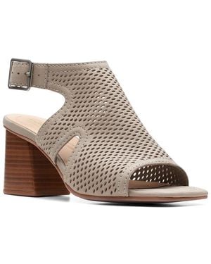 Clarks Siara65 Flow Nubuck Heeled Sandal - Multicolor