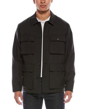 Vince Tropical Wool Field Jacket - Black