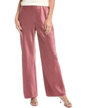 Vince High-Waist Fluid Satin Bias Pant - Red