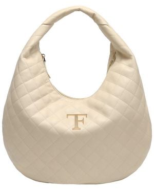 Tiffany & Fred Paris Quilted Sheepskin Hobo - Natural