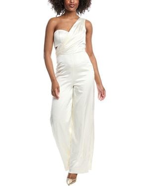 AMUR Blynn Drape Jumpsuit - White
