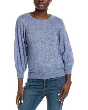 Autumn Cashmere Balloon Sleeve Cashmere & Silk-Blend Sweater - Blue