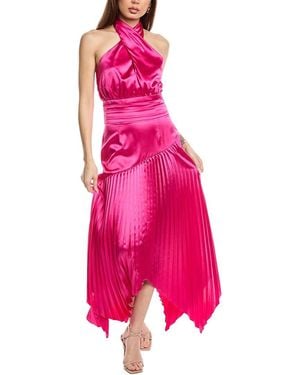 AMUR Dixon Halter Midi Dress - Pink