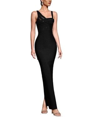 Dilireba Sleeveless Solid Maxi Dress - Black
