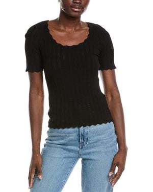 7 For All Mankind Knit T-Shirt - Black