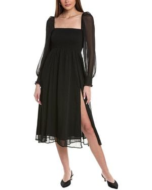 REVERIEE Midi Dress - Black