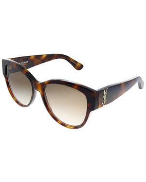 Saint Laurent Cat-Eye 55Mm Sunglasses - Brown