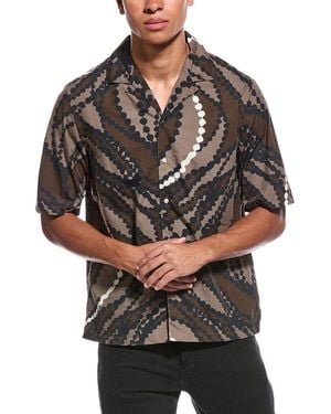 Officine Generale Eren Printed Shirt - Gray
