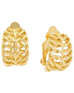 Juvell 18k Plated Pearl Clip Earrings - Metallic
