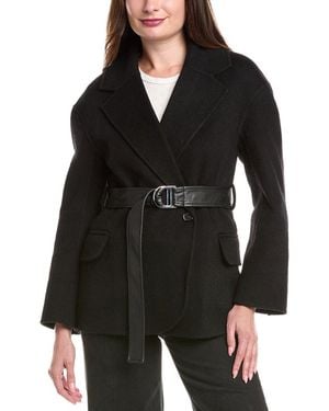Maje Wool-Blend Coat - Black