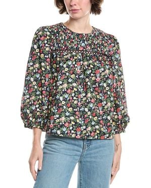 Endless Rose Floral Print Top - Black