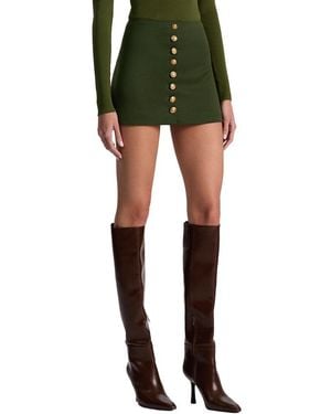 Alice + Olivia Rubi Low-Rise Micro Skirt - Green