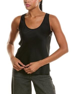 Michael Kors Techno Charmeuse Scoopneck Tank - Black