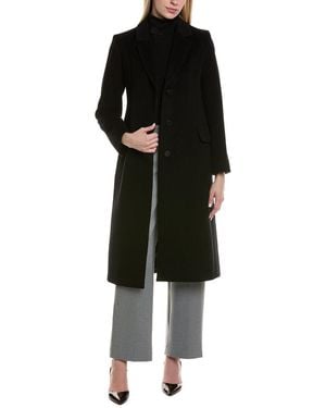 Fleurette Wool-Blend Coat - Black