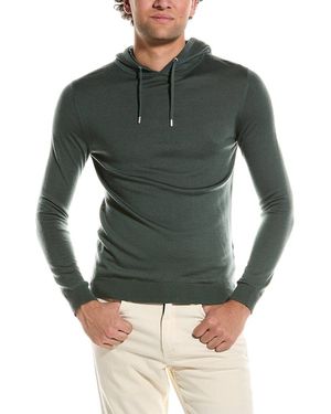 Reiss Holland Merino Wool Hoodie - Green