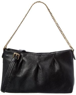 Italian Leather Crossbody - Black