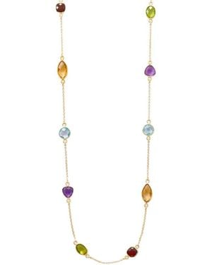 Liv Oliver 18k 60.00 Ct. Tw. Gemstone Necklace - White