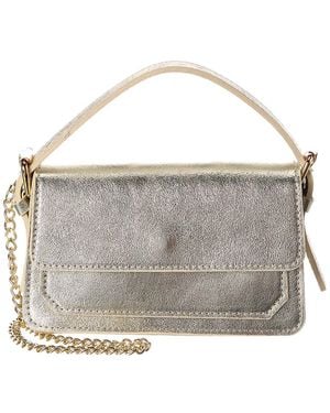 Italian Leather Crossbody - Grey