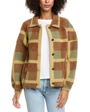 NVLT Eyelash Bomber Jacket - Natural