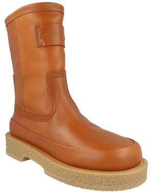 Ferragamo Ferdi Leather Boot - Brown