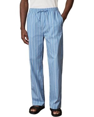 Reiss Chica Drawstring Stripe C Trouser - Blue