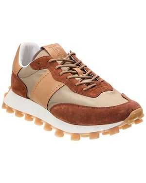 Tod's Suede, Leather & Nylon Trainer - Brown