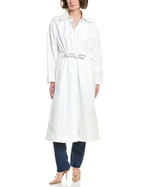 Jane Post Light Belted Raincoat - White